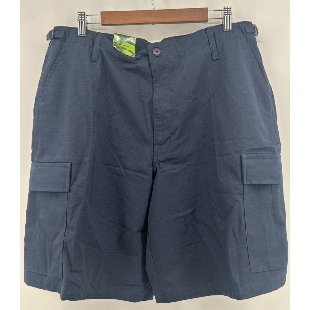 Pudala Uniforms Mens Cargo Shorts Navy Blue Utility Work Shorts Size Large NWT